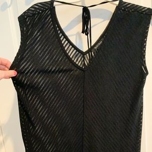 WHBM Black burn-out tee